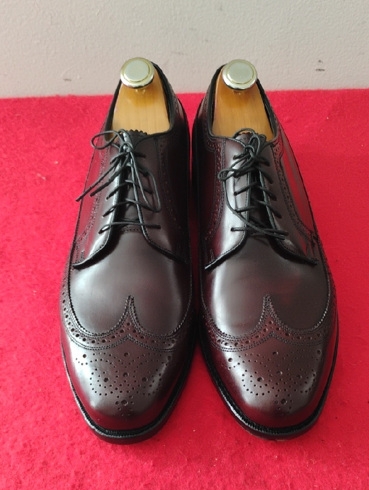 Florsheim Men's Burgundy Wingtip Derby Shoes Shell Cordovan